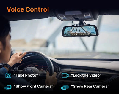 70mai S500 Rearview Dash Cam 9.35 Inch Touch Screen Dual Channel 3K HDR - stepyours.com