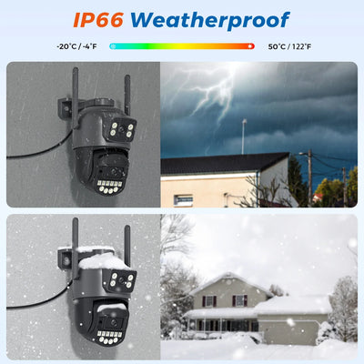 5K 10MP Dual - Lens WiFi PTZ Outdoor Camera - AI Auto Tracking - stepyours.com