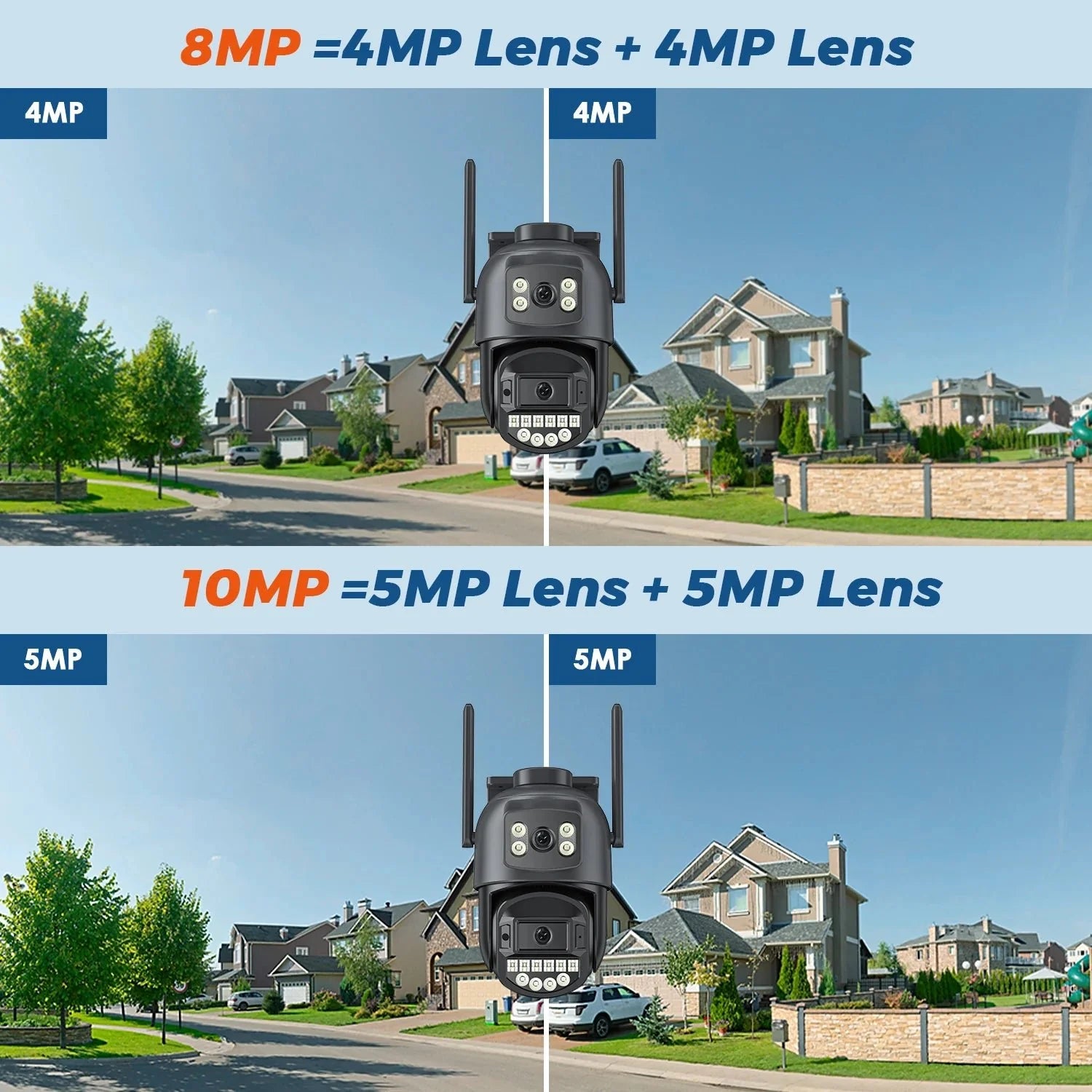 5K 10MP Dual - Lens WiFi PTZ Outdoor Camera - AI Auto Tracking - stepyours.com