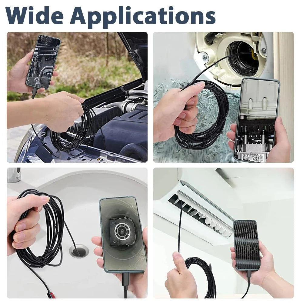 KERUI 2MP Industrial Endoscope Camera - Dual Lens, IP67 Waterproof, Type - C Ready - stepyours.com
