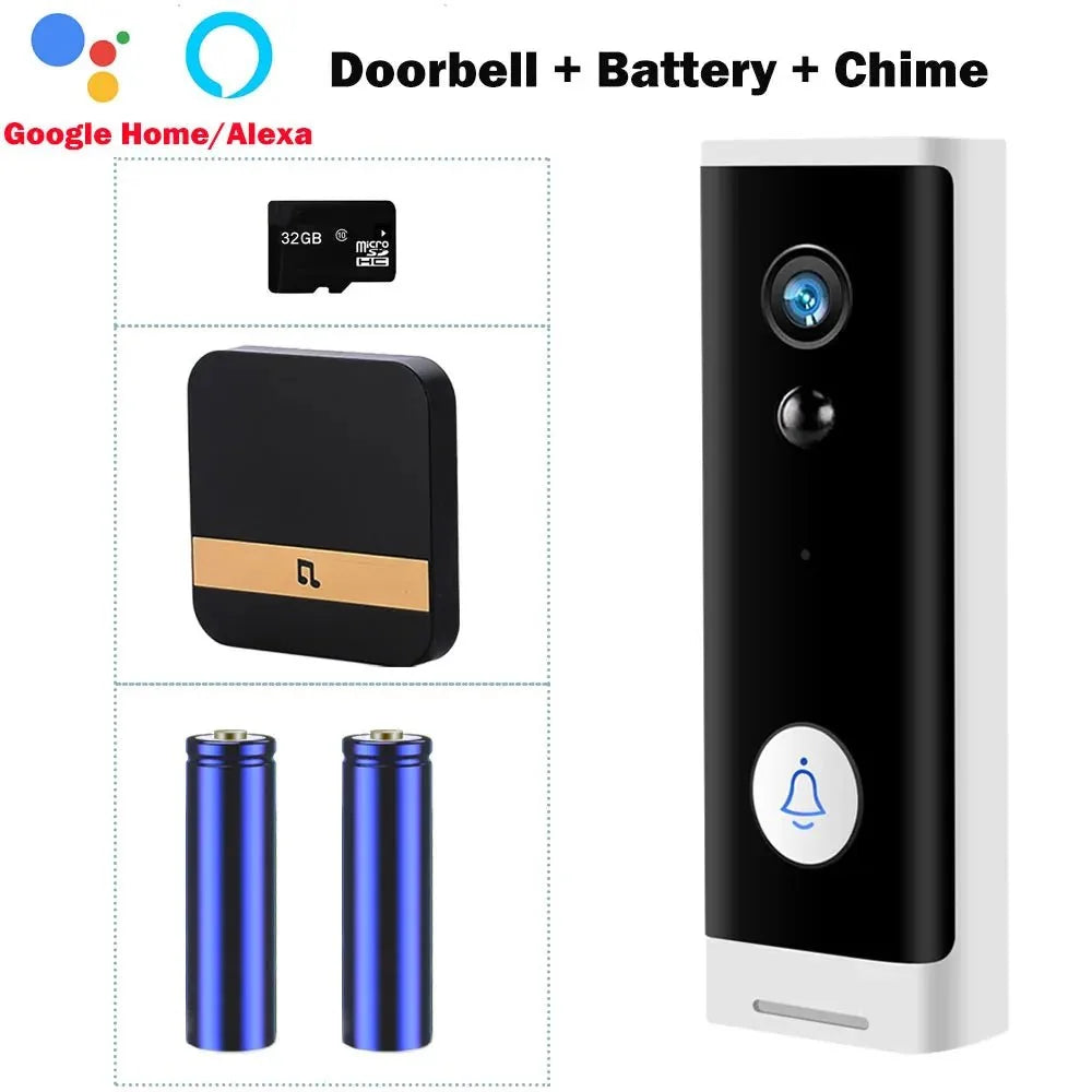 Tuya 1080P WiFi Doorbell Never Miss A Visitor Wireless Alexa - stepyours.com