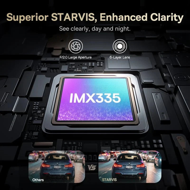 Baseus VD1 Pro 4K Dash Cam With Sony Sensor ADAS GPS WiFi6 STARVIS Night Vision - stepyours.com