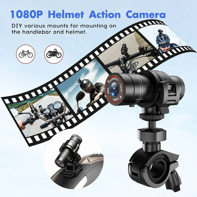 Mini Action Camera Helmet Light Waterproof HD 1080P For Bike Motorcycle - stepyours.com