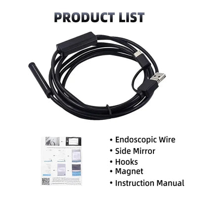 Type C 360 Degree Two Way Rotary Endoscope Camera 1080P HD For Car Inspection - stepyours.com
