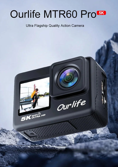 Ourlife 5K 30FPS Action Camera 2 Inch LCD 170 Degree Waterproof Remote Control - stepyours.com
