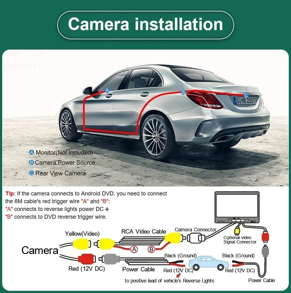 HD Rear View Backup Camera with License Plate Light for Buick Regal Excelle GT Opel Astra Fiat - stepyours.com