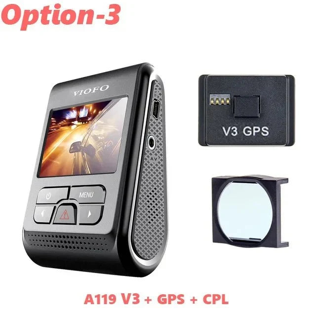 VIOFO A119 V3 2K Car Dash Camera With Parking Mode G Sensor Rota Lens - stepyours.com