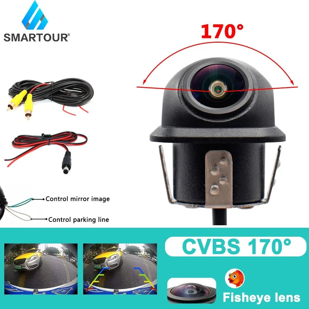 Smartour 4K CCD Fisheye Car Rear View Camera Night Vision With Parking Line - stepyours.com
