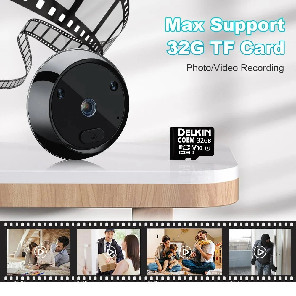 2.4 Inch LCD Peephole Doorbell Camera With IR Night Vision - stepyours.com