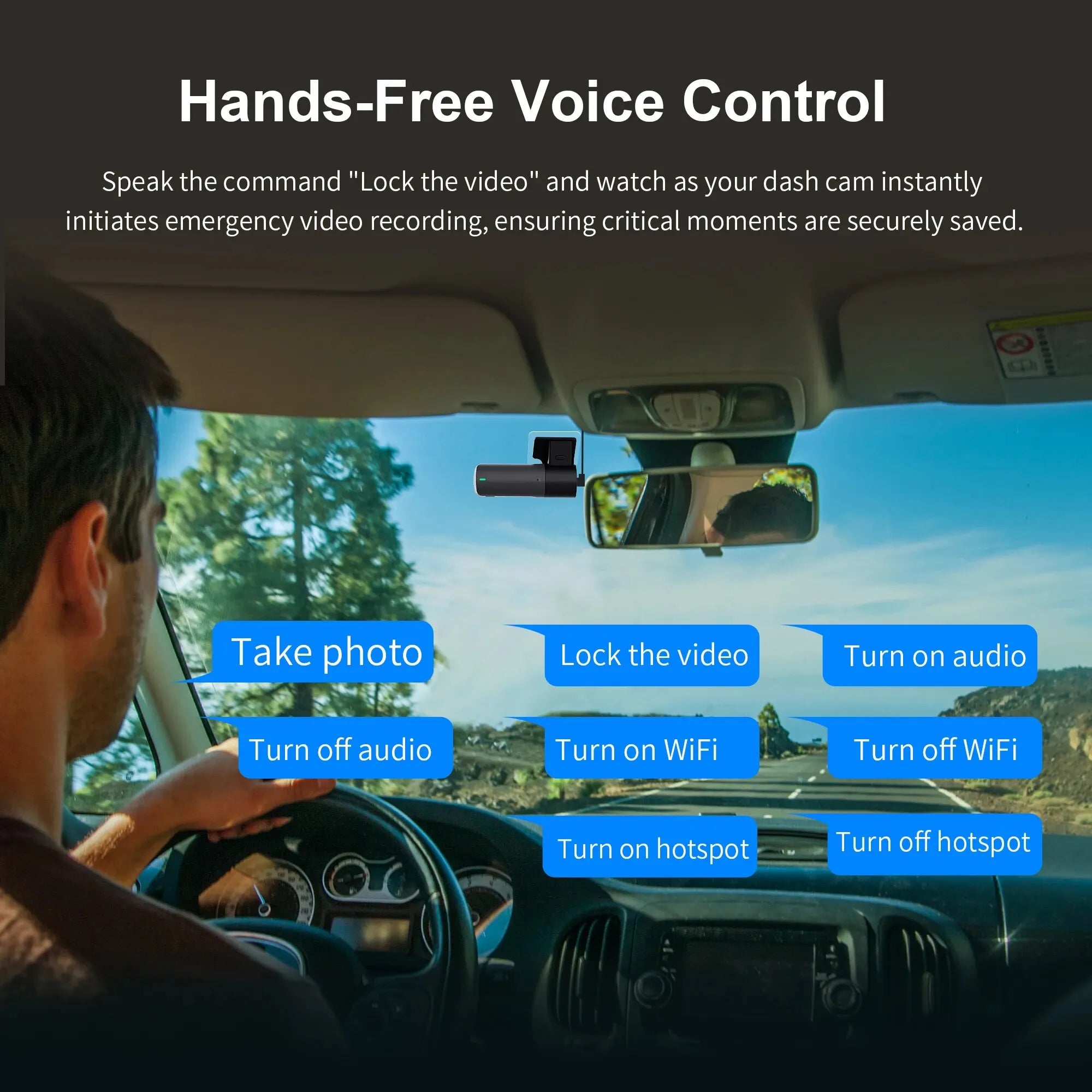 Kawa D5 2K Dash Cam For Car With WiFi App And Voice Control WDR DVR - stepyours.com