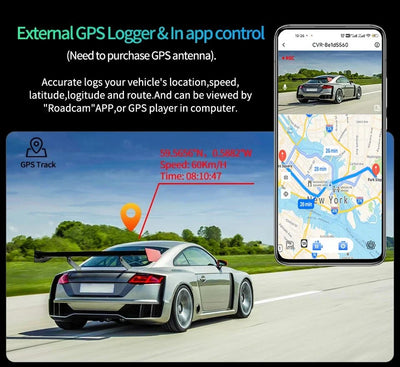 10 Inch 4K Mirror Dash Cam Wireless CarPlay Android Auto Dual Lens GPS WiFi DVR - stepyours.com