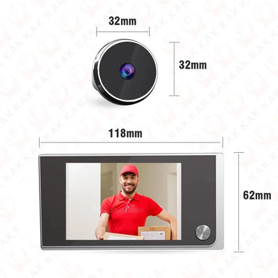 KAK 3.5 Inch Digital Door Peephole Camera 120 Degree Wide - stepyours.com