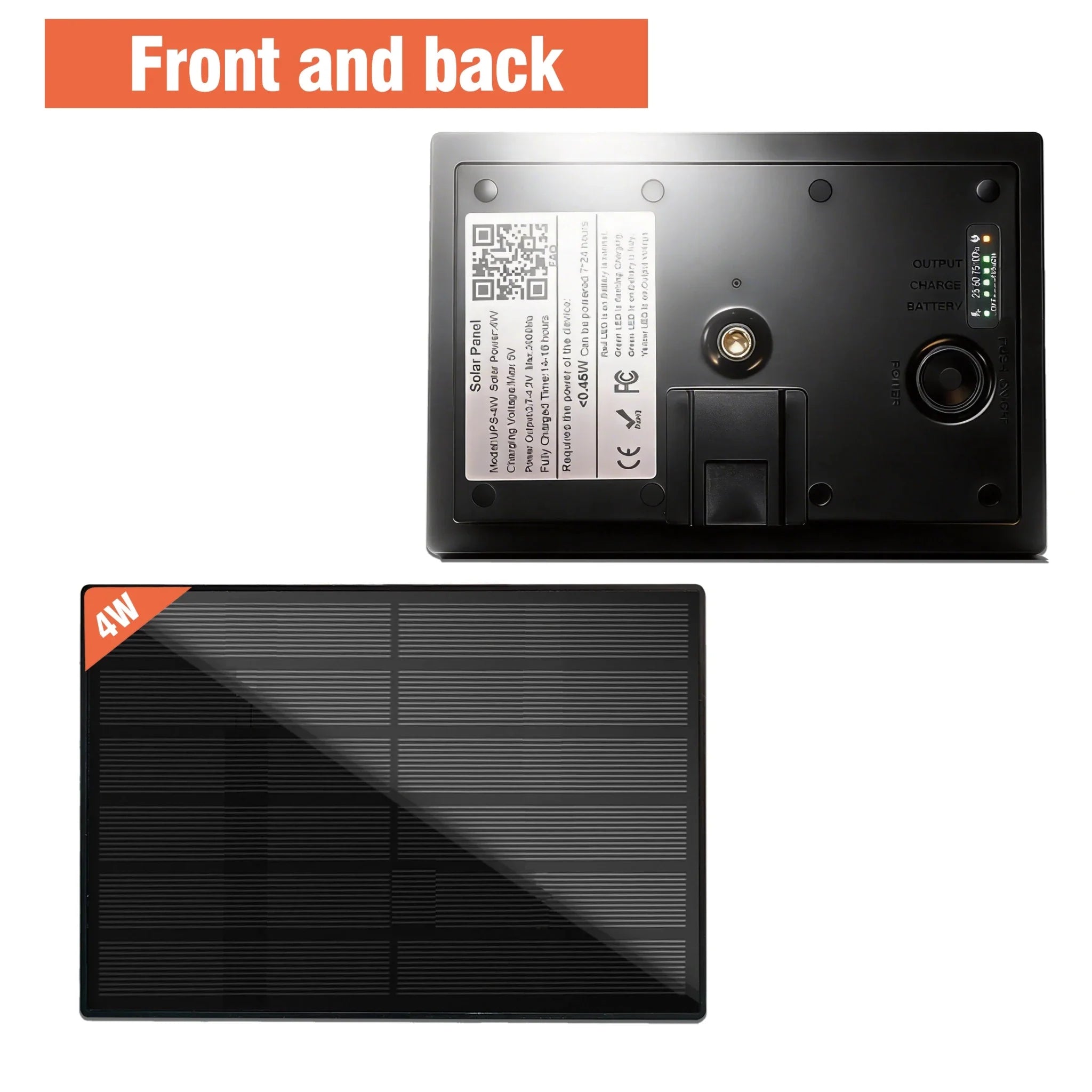 4W Waterproof Solar Panel 5V Output Micro USB Type C For 18650 Battery Charging - stepyours.com