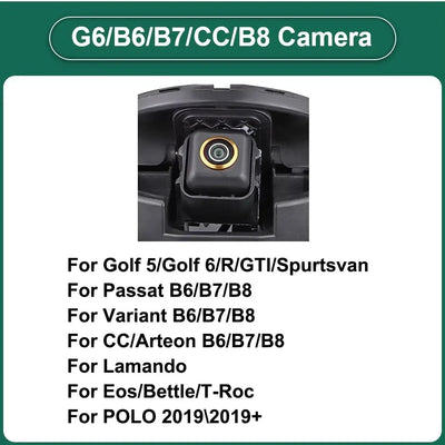 170 Degree AHD 1080P Flip Emblem Rear View Camera For VW Golf 6 7 8 - stepyours.com