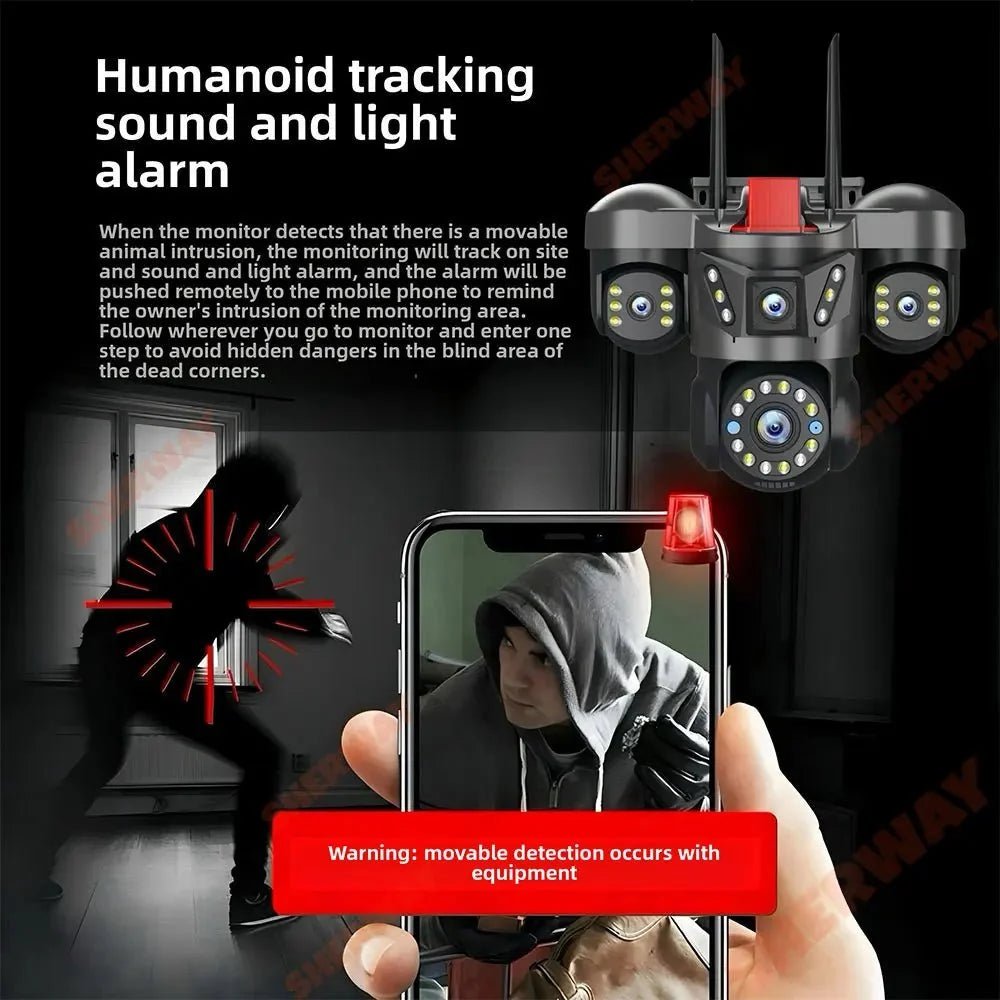 Auto Tracking Outdoor IP Cam for Smart Homes 4K HD - Enovarah