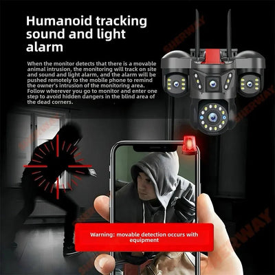 Auto Tracking Outdoor IP Cam for Smart Homes 4K HD - Enovarah