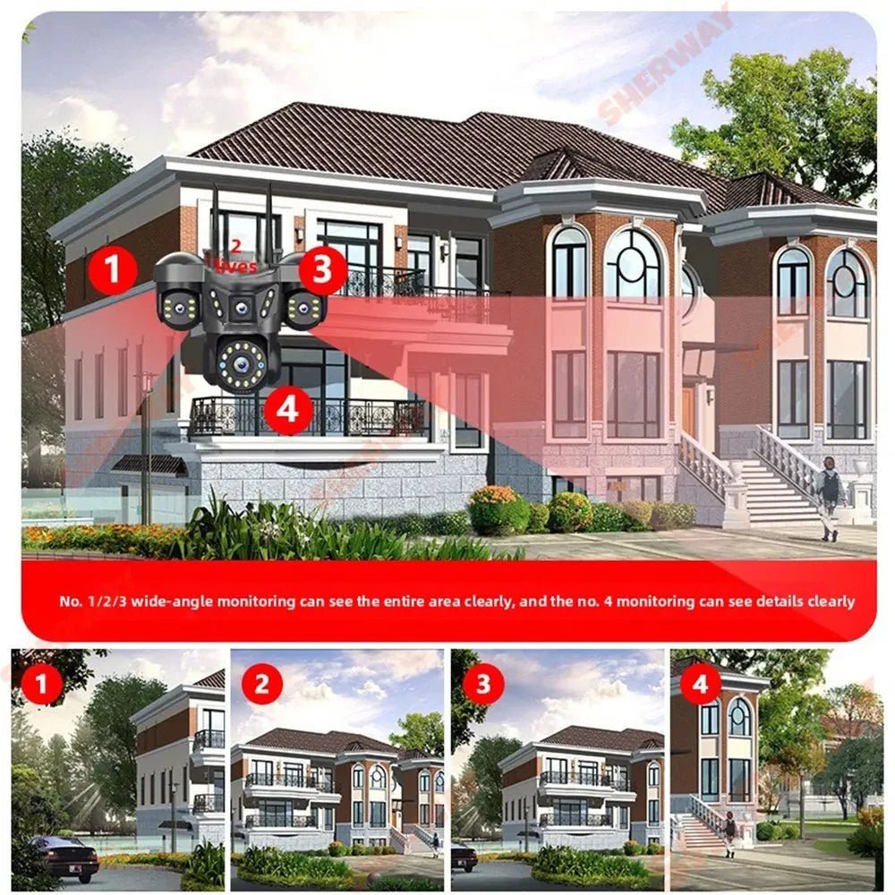 Auto Tracking Outdoor IP Cam for Smart Homes 4K HD - Enovarah