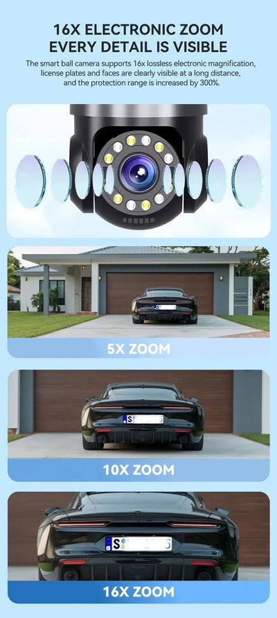 Auto Tracking Outdoor IP Cam for Smart Homes 4K HD - Enovarah