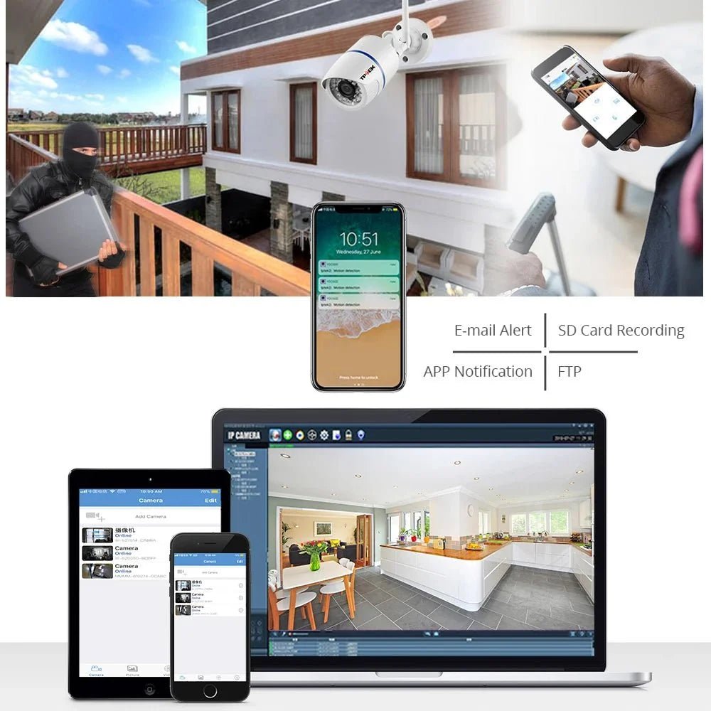 Clear 4MP Outdoor Camera for Home Use - Enovarah