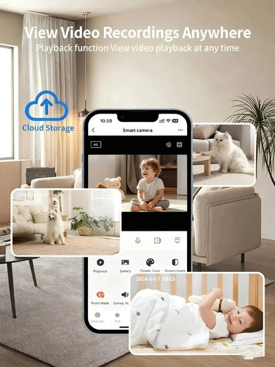 Clear 5MP Indoor Camera for Family Home Monitoring - Enovarah