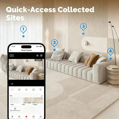 Clear 5MP Indoor Camera for Family Home Monitoring - Enovarah