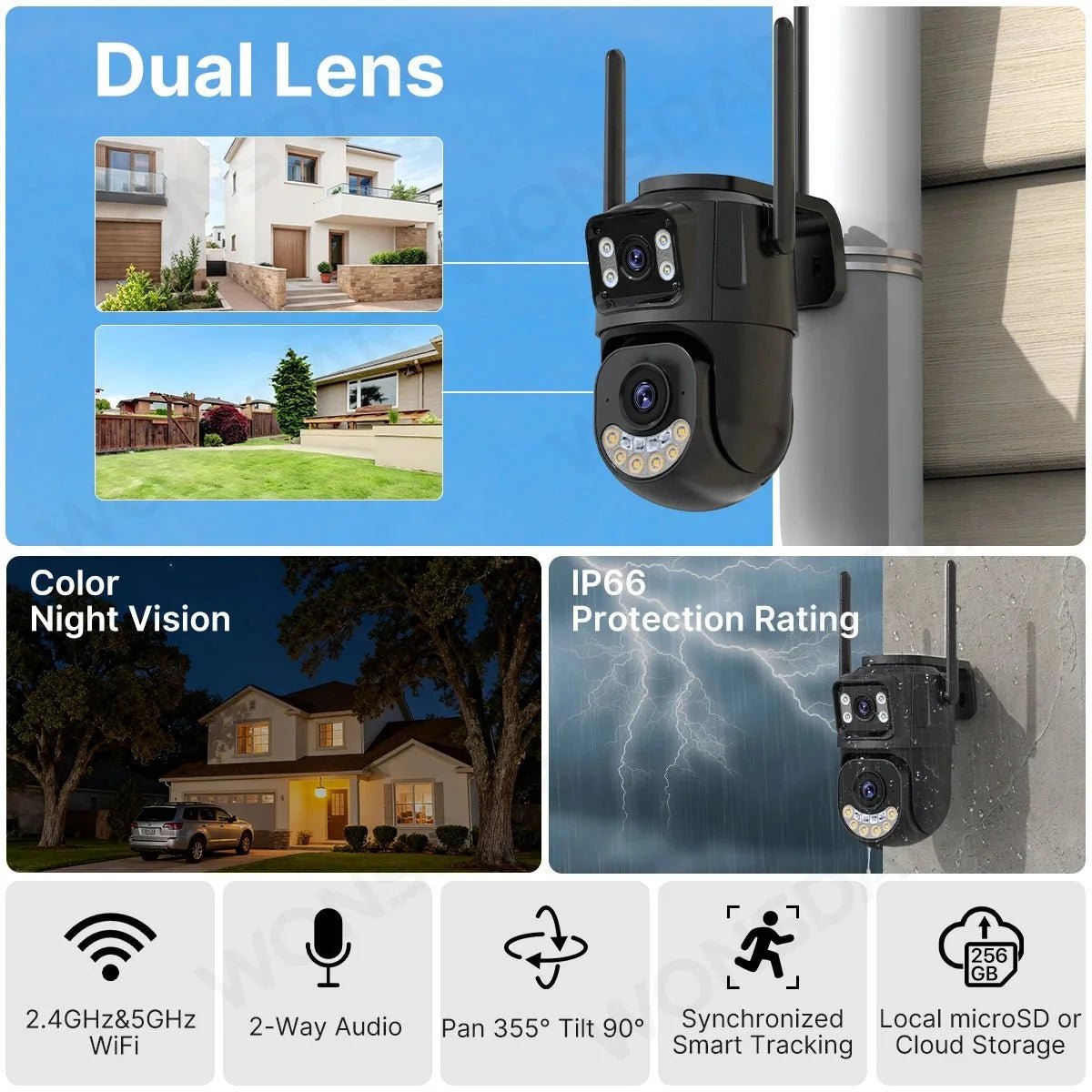 Outdoor Security Cam for Auto Tracking - Enovarah