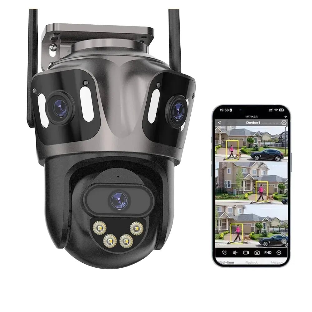 Outdoor Security Camera with 3 Views - Enovarah