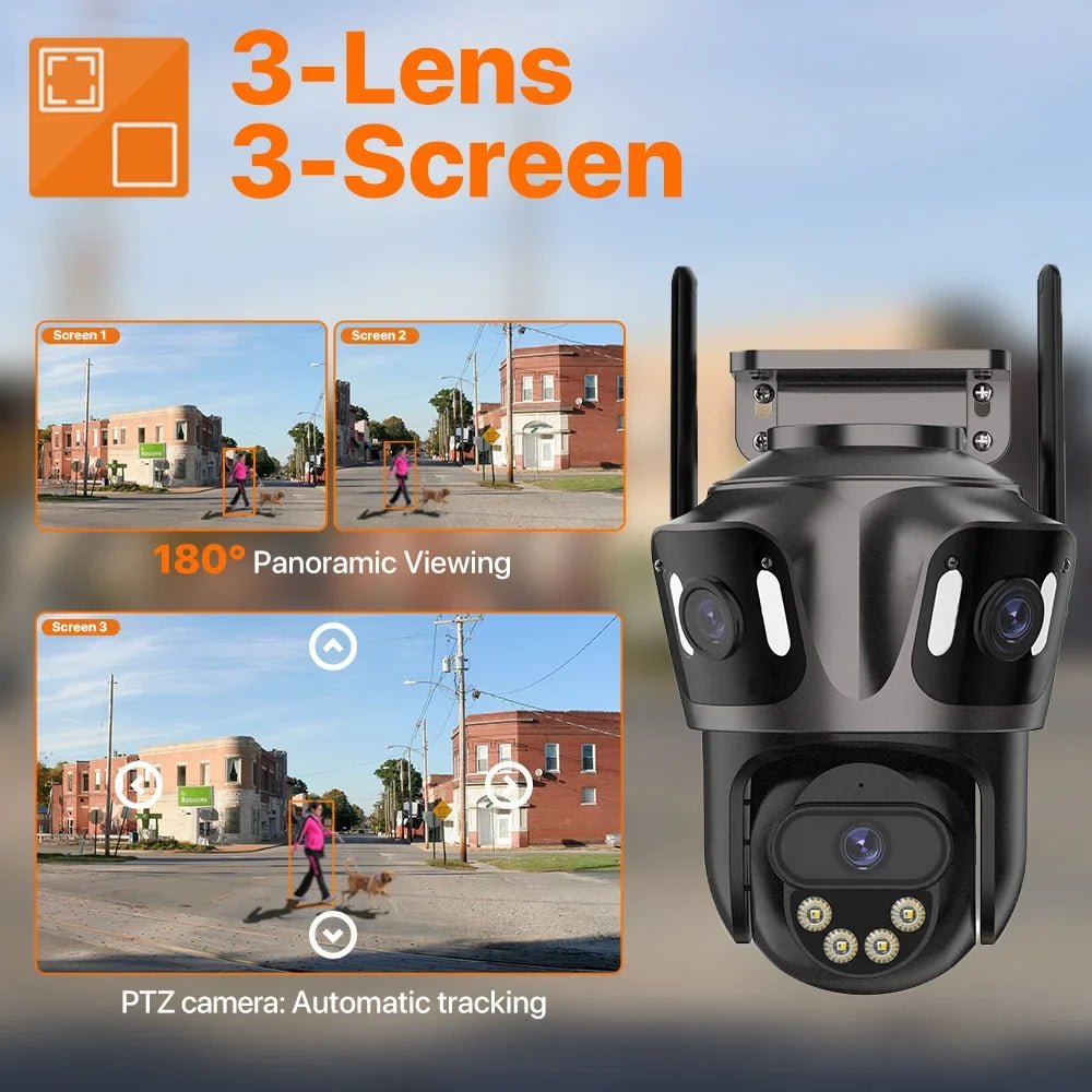 Outdoor Security Camera with 3 Views - Enovarah