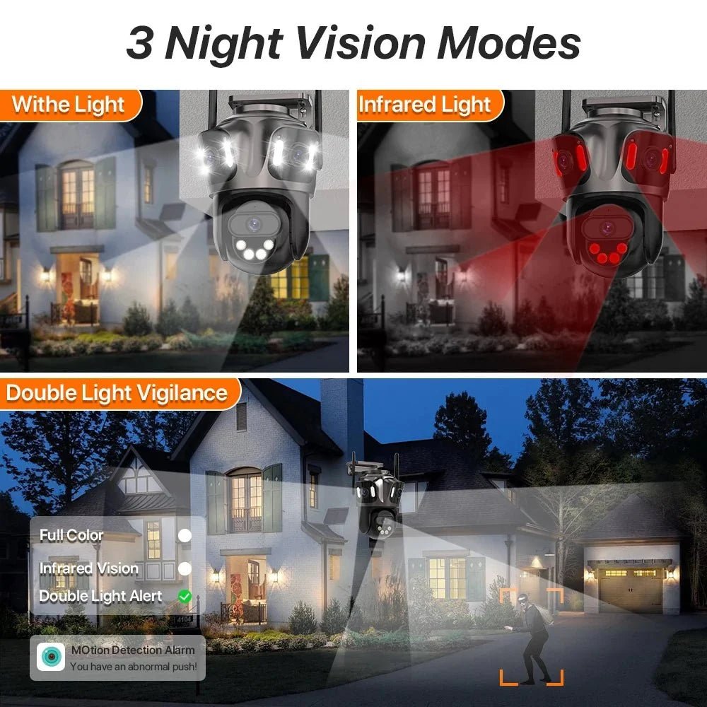 Outdoor Security Camera with 3 Views - Enovarah