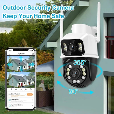 Outdoor Security Camera With AI Tracking For Homes - Enovarah