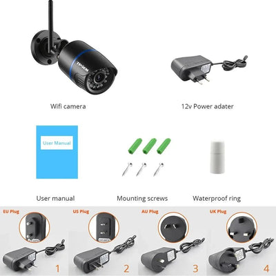 Smart 4MP Outdoor Camera With WiFi IP65 Weatherproof - Enovarah