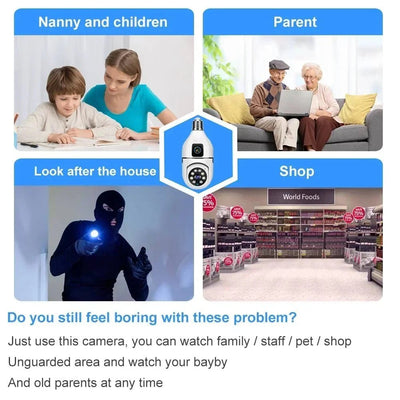Smart Bulb Camera for Home Monitoring - Enovarah