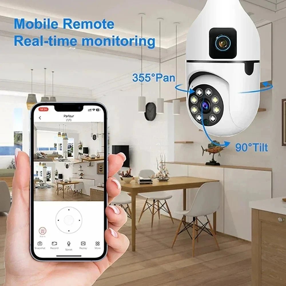 Smart Bulb Camera for Home Monitoring - Enovarah