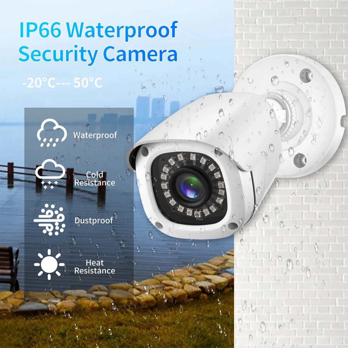 Smart Outdoor Camera 5MP Weatherproof Home Security - Enovarah