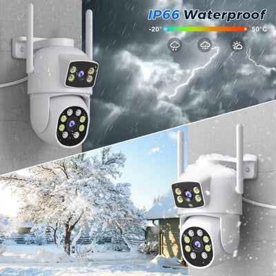 Smart Outdoor Security Camera With AI Dual Lens - Enovarah