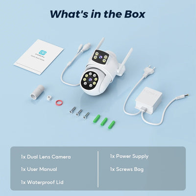 Smart Outdoor Security Camera With AI Dual Lens - Enovarah