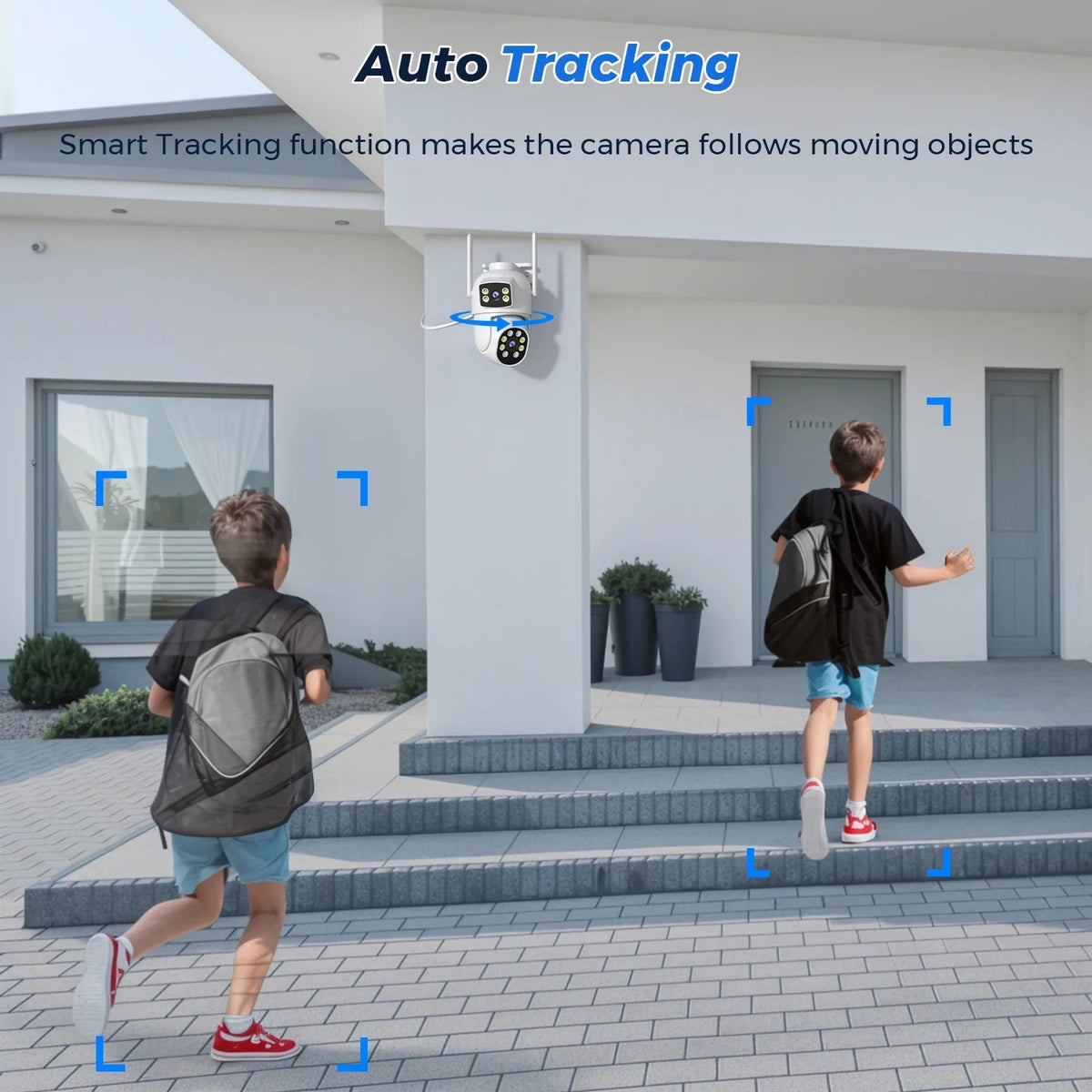 Smart Outdoor Security Camera With AI Dual Lens - Enovarah
