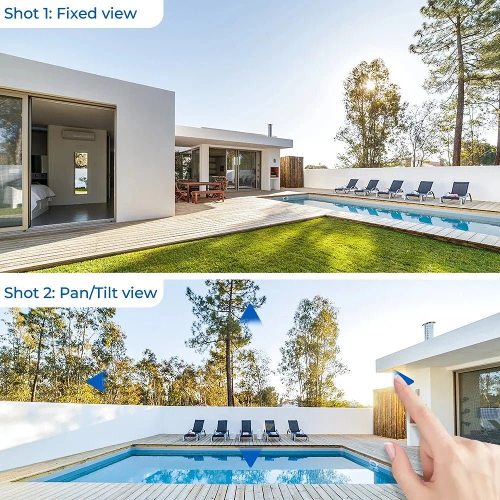 Smart Outdoor Security Camera With AI Dual Lens - Enovarah