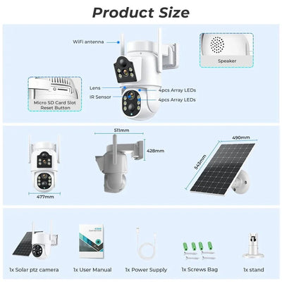 Smart Solar IP Camera for Home Security - Enovarah