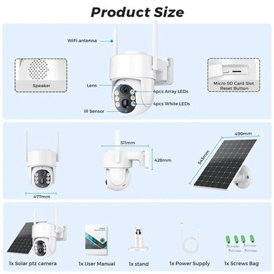 Solar Outdoor Camera for Home Security - Enovarah