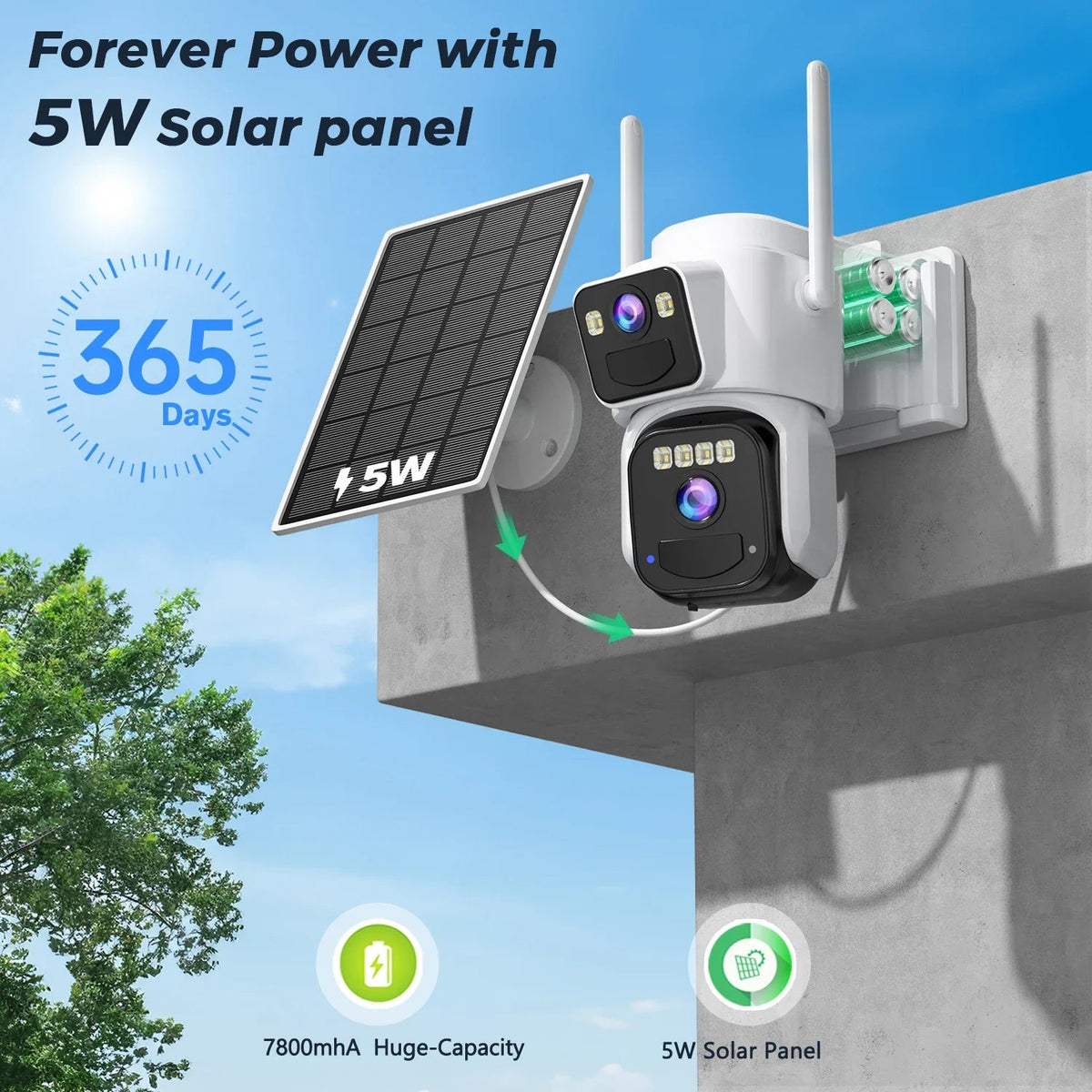 Solar Outdoor Security Camera for Homes - Enovarah