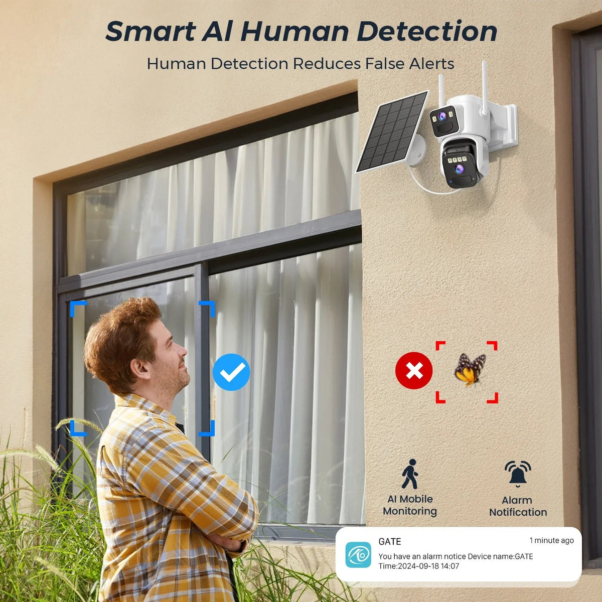 Solar Outdoor Security Camera for Homes - Enovarah