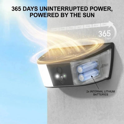 Solar Powered Outdoor Home Security Camera Floodlight - Enovarah