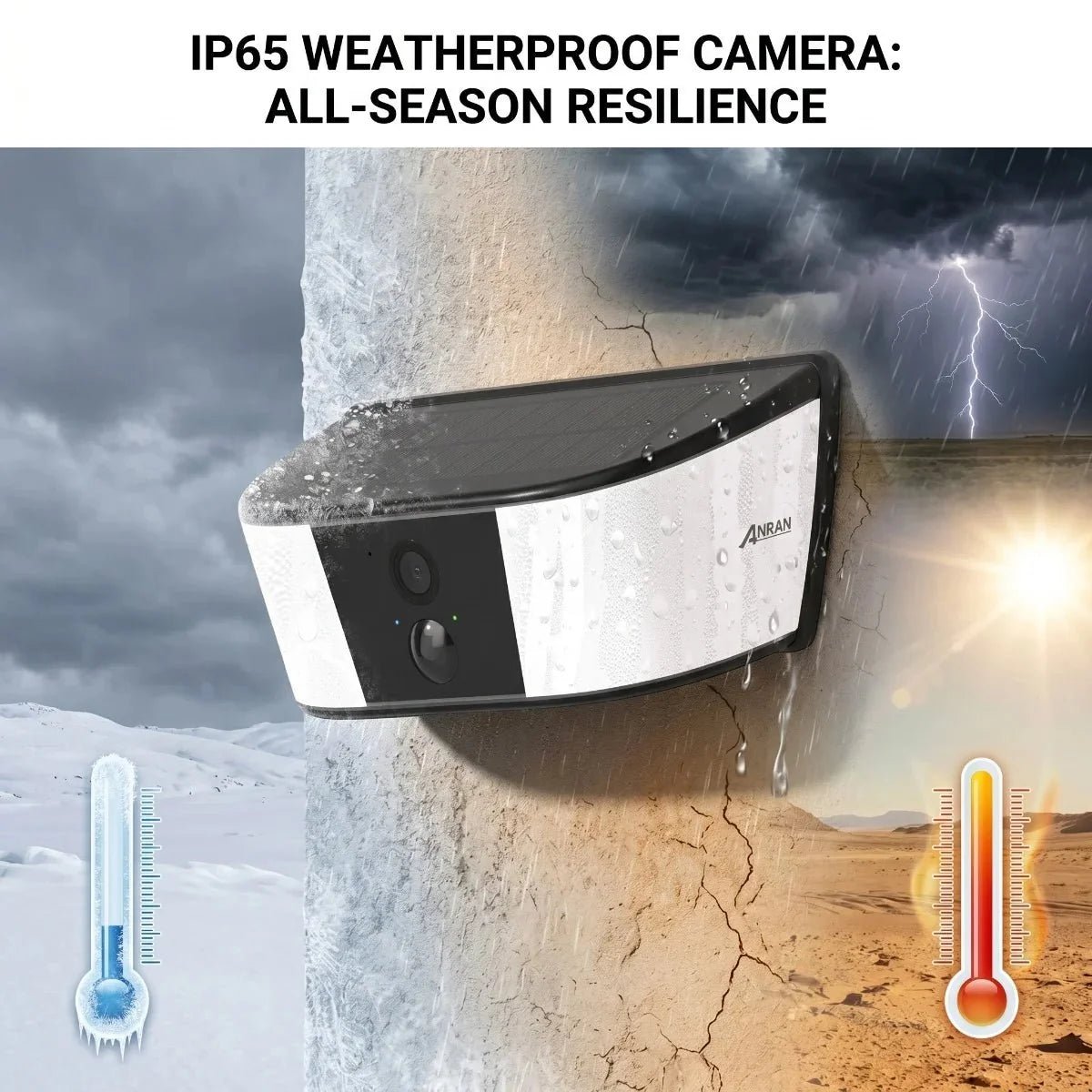 Solar Powered Outdoor Home Security Camera Floodlight - Enovarah